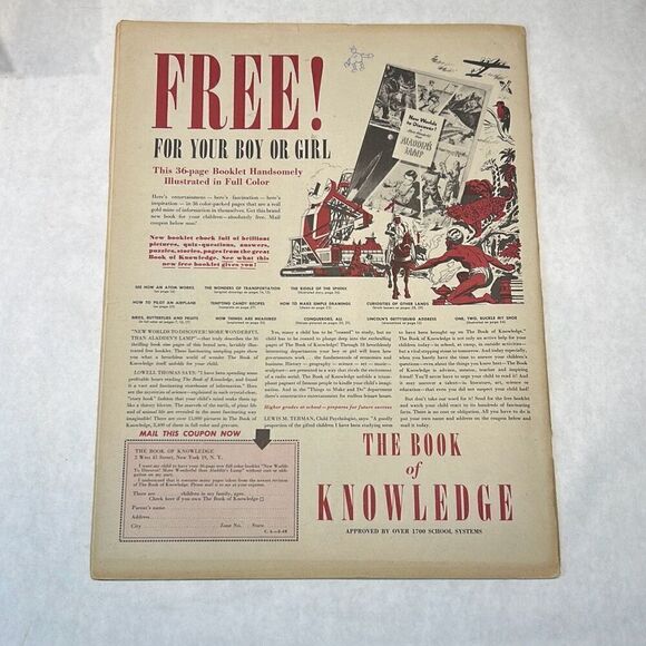 VTG Children's Activities For Home & School Magazine Book February 1948 - Picture 3 of 8